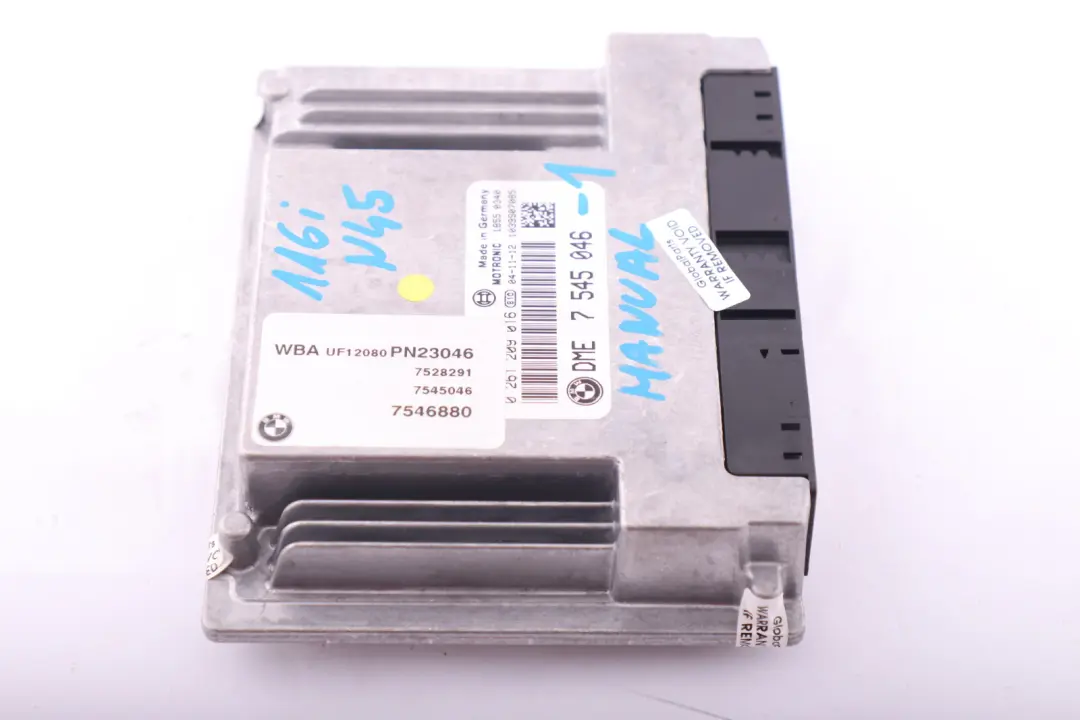 BMW 1 3 Series E87 E90 ECU N45 116i 316i Engine Motor Control Unit DME - SKU 7545046-1 - Part number 7545046