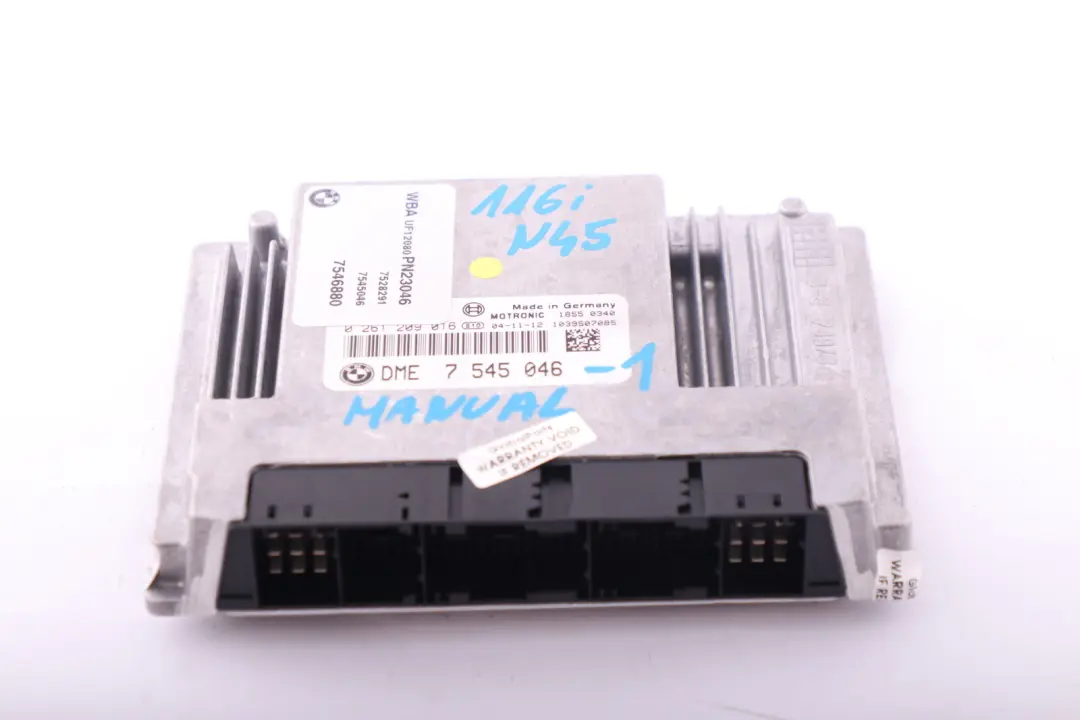 BMW 1 3 Series E87 E90 ECU N45 116i 316i Engine Motor Control Unit DME - SKU 7545046-1 - Part number 7545046
