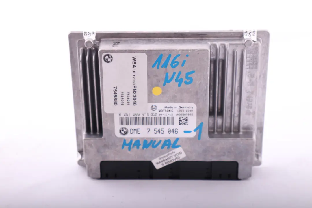 ECU N45 116i 316i Motor Steuergerät DME 0261209016 für BMW 1 3 er E87 E90 mit Teilenummer 7545046 BMW 1 3 er E87 E90 ECU N45 116i 316i Motor Steuergerät DME 0261209016 - SKU 7545046-1 - Teilenummer 7545046