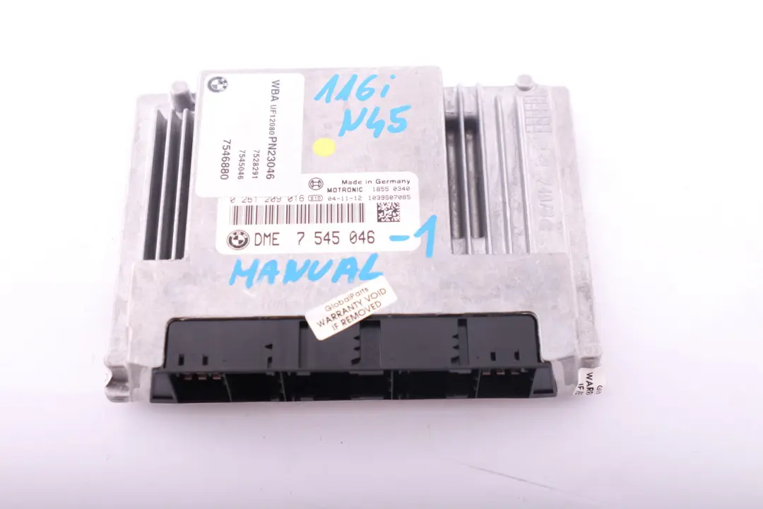 BMW 1 3 Series E87 E90 ECU N45 116i 316i Engine Motor Control Unit DME - SKU 7545046-1 - Part number 7545046