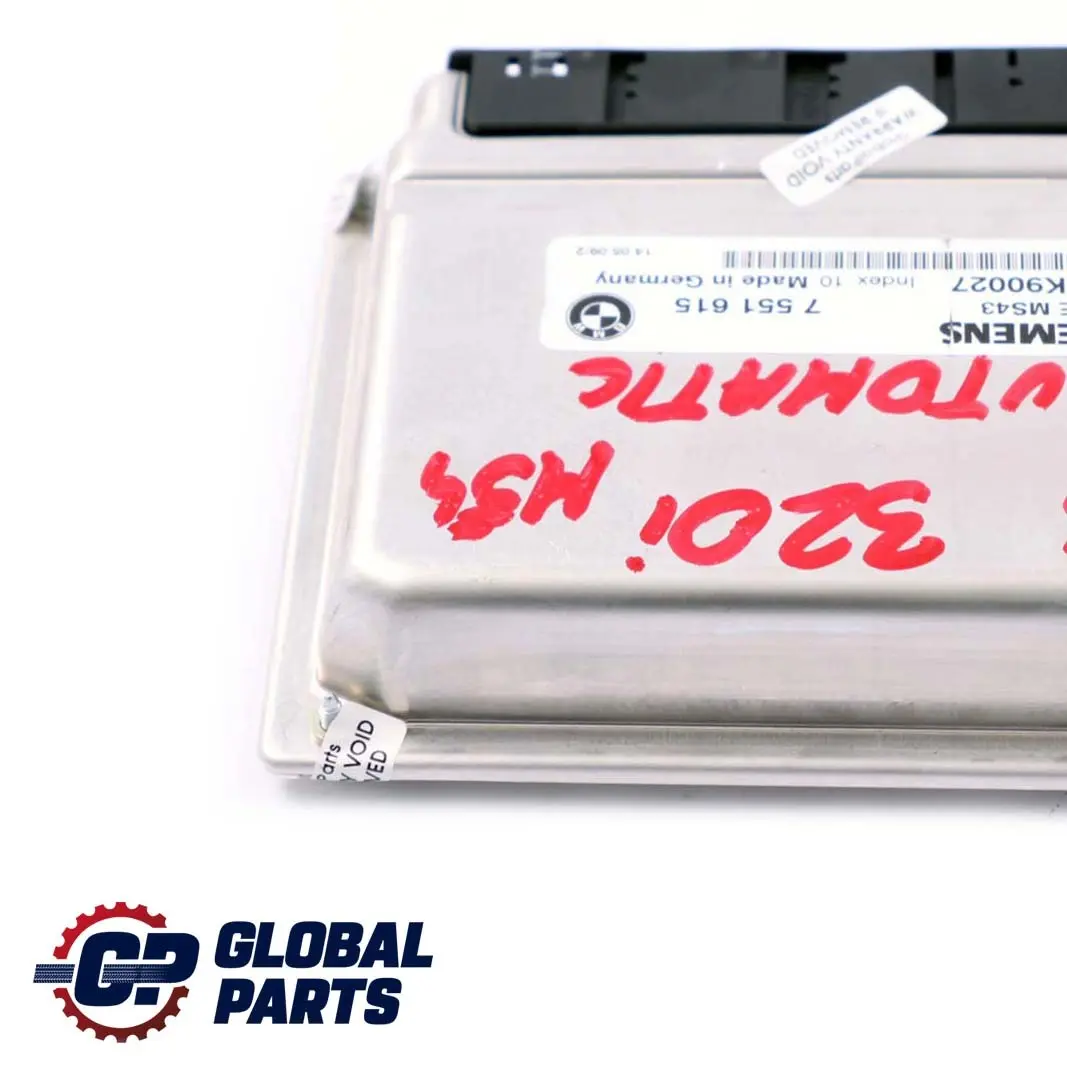 320Ci 320i M54 Engine Control Unit ECU DME MS43 7551615 Automatic to BMW E46 with Part number 7545422 BMW E46 320Ci 320i M54 Engine Control Unit ECU DME MS43 7551615 Automatic - SKU 7545422 - Part number 7545422