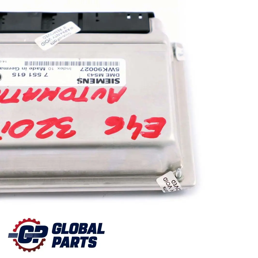 320Ci 320i M54 Engine Control Unit ECU DME MS43 7551615 Automatic to BMW E46 with Part number 7545422 BMW E46 320Ci 320i M54 Engine Control Unit ECU DME MS43 7551615 Automatic - SKU 7545422 - Part number 7545422