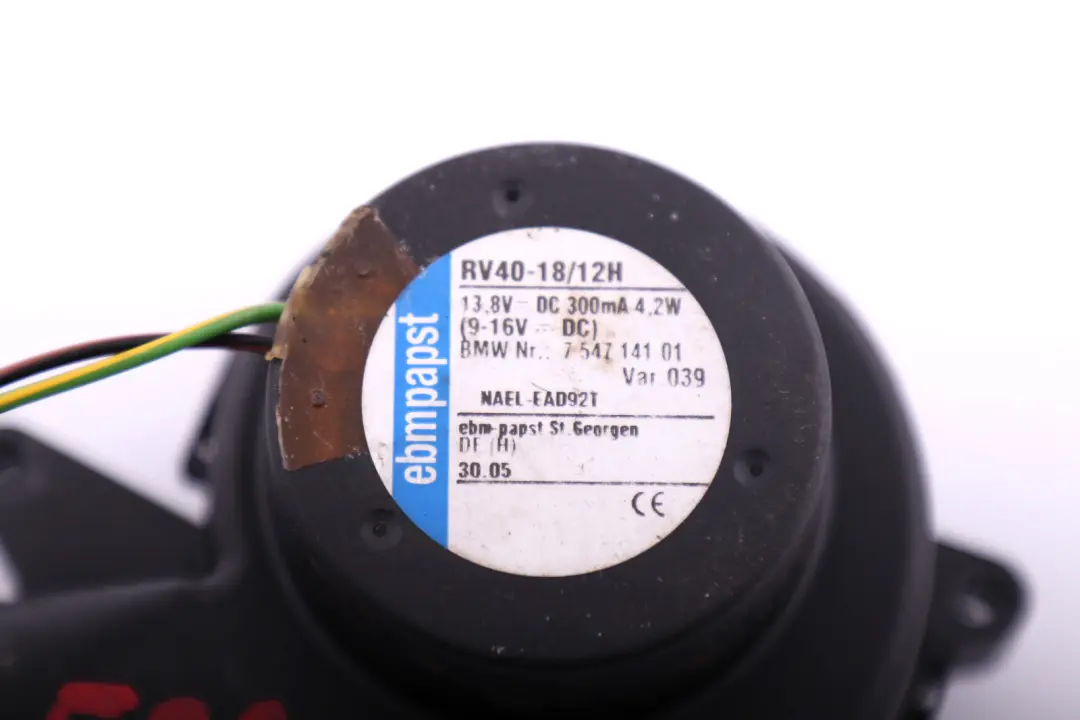 BMW 1 X1 E82 E84 E87N E88 E90 E91 E92 E93 Ventilador E-box - SKU 7547141 - Número de pieza 7547141