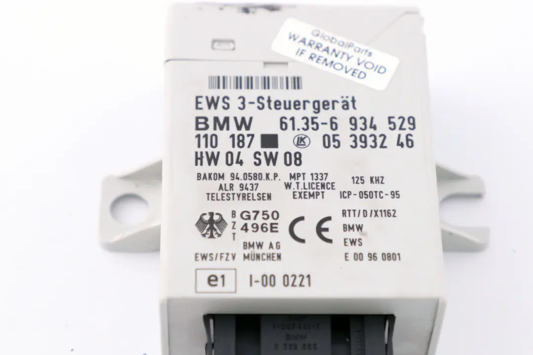 BMW MINI Cooper R50 W10 116PS Benzin W10 Steuergerät EWS3 + Schlüssel - SKU 7547286-1 - Teilenummer 7547286