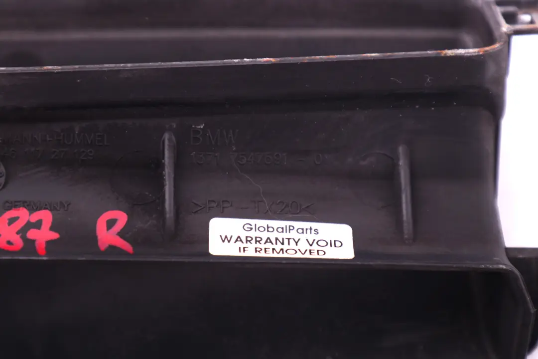 Admision Aire Silenciador Conducto Derecho para BMW E81 E82 E87 E88 con número de pieza 7547591 BMW E81 E82 E87 E88 Admision Aire Silenciador Conducto Derecho - SKU 7547591 - Número de pieza 7547591