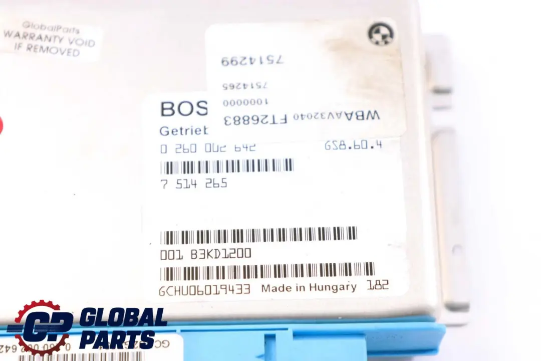 Gearbox Basic Control Unit Module EGS to BMW E39 E46 E85 Automatic with Part number 7514265 BMW E39 E46 E85 Automatic Gearbox Basic Control Unit Module EGS - SKU 7548312 - Part number 7514265