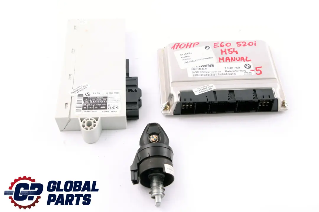 M54 170HP ECU Kit DME + CAS2 + Key Manual to BMW 5 Series E60 520i with Part number 7548769 BMW 5 Series E60 520i M54 170HP ECU Kit DME + CAS2 + Key Manual - SKU 7548769-5 - Part number 7548769