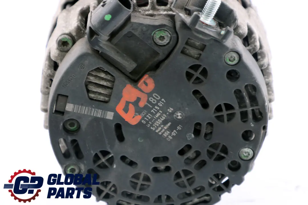 Alternador para BMW E60N E61N E81 E87N E88 E90 E91 E92 E93 con número de pieza 7550469 BMW E60N E61N E81 E87N E88 E90 E91 E92 E93 Alternador - SKU 7550469 - Número de pieza 7550469
