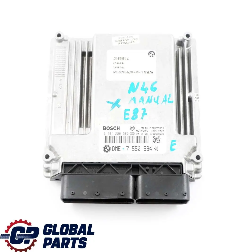 BMW 1 3 er E87 E90 E91 N46 118i 318i 120i 320i Motor Steuergerät DME - SKU 7550534 - Teilenummer 7550534