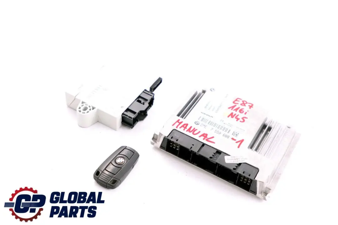 BMW 1 3 Series E87 E90 116i 316i 1.6 N45 Petrol ECU KIT DME CAS2 + Key - SKU 7550688-1 - Part number 7550688