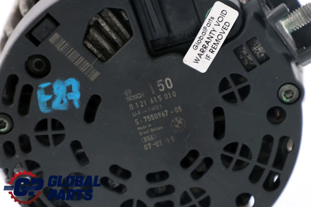 Alternator Prądnica 150A do BMW E60 E87 E90 o numerze 7550967 BMW E60 E87 E90 Alternator Prądnica 150A - SKU 7550967 - Numer Części 7550967