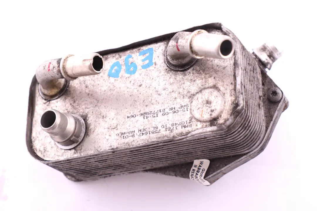 Caja Cambios Automatica Intercambiador Calor Enfriador Aceite para BMW E87 E90 con número de pieza 7551647 BMW E87 E90 Caja Cambios Automatica Intercambiador Calor Enfriador Aceite - SKU 7551647 - Número de pieza 7551647