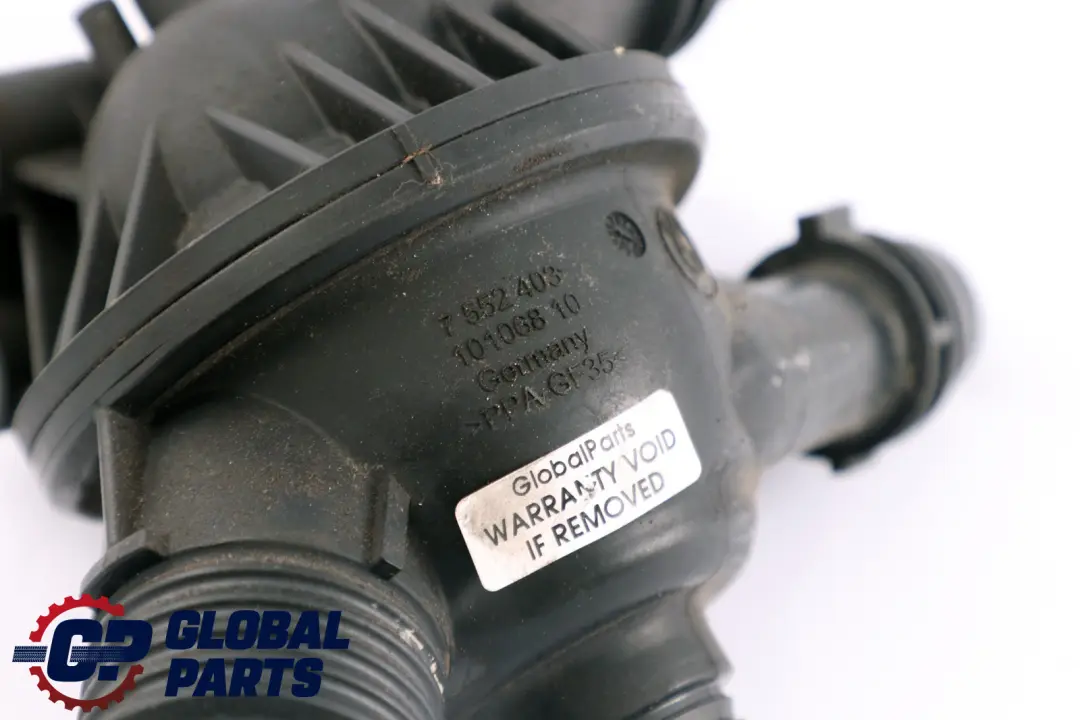 Thermostat Housing Water Coolant N43 Petrol to BMW E60 E81 E87 E90 E91 with Part number 7552403 BMW E60 E81 E87 E90 E91 Thermostat Housing Water Coolant N43 Petrol - SKU 7552403 - Part number 7552403