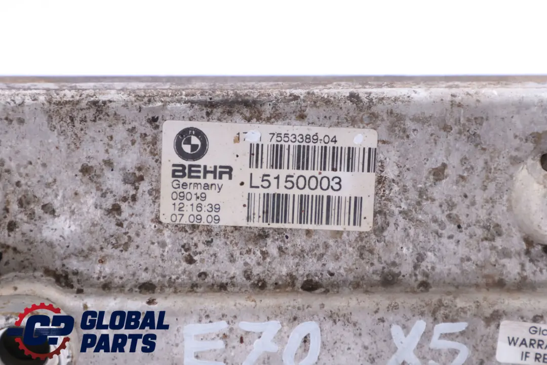 Radiador Intercambiador Calor Caja Cambios Refrigerador Aceite para BMW X5 X6 E70 E71 con número de pieza 7553389 BMW X5 X6 E70 E71 Radiador Intercambiador Calor Caja Cambios Refrigerador Aceite - SKU 7553389 - Número de pieza 7553389