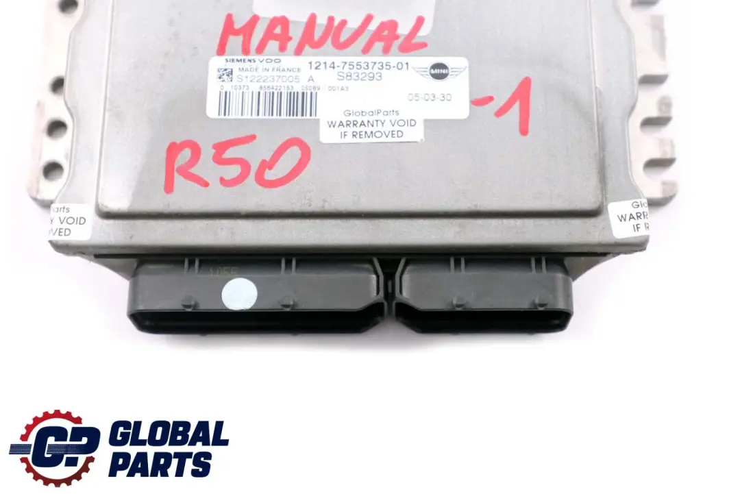 DME Benzina Unità di controllo motore ECU 7553735 Manuale per Mini Cooper R50 R52 con numero di parte 7557395 Mini Cooper R50 R52 DME Benzina Unità di controllo motore ECU 7553735 Manuale - SKU 7553735-1 - Numero di parte 7557395