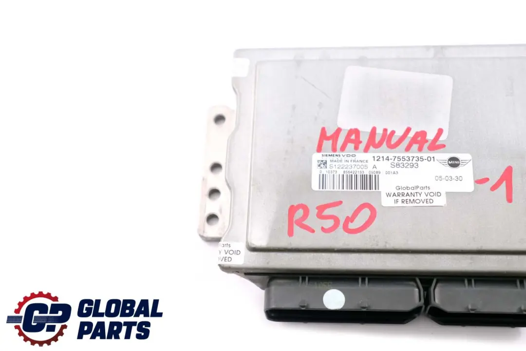 DME Benzina Unità di controllo motore ECU 7553735 Manuale per Mini Cooper R50 R52 con numero di parte 7557395 Mini Cooper R50 R52 DME Benzina Unità di controllo motore ECU 7553735 Manuale - SKU 7553735-1 - Numero di parte 7557395