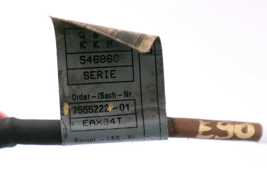 Cable Eléctrico Banda De Supresión De Interferencias para BMW E87 E90 Motor con número de pieza 7555222 BMW E87 E90 Motor Cable Eléctrico Banda De Supresión De Interferencias - SKU 7555222 - Número de pieza 7555222