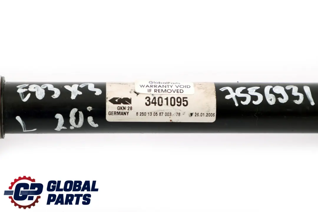 2.0i N46 Rear Axle Left N/S Output Drive Shaft Driveshaft BMW X3 E83 - SKU 7556931 - Part number 7556931