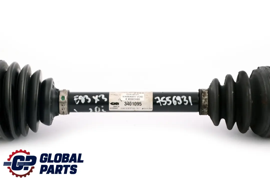 2.0i N46 Rear Axle Left N/S Output Drive Shaft Driveshaft BMW X3 E83 - SKU 7556931 - Part number 7556931