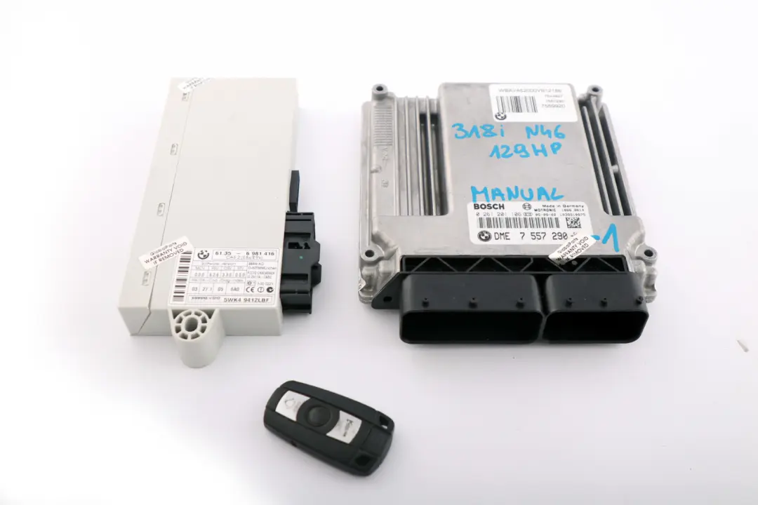 BMW E87 E90 N46 Komputer ECU Kit DME CAS2 Manual - SKU 7557290-1 - Numer Części 7557290