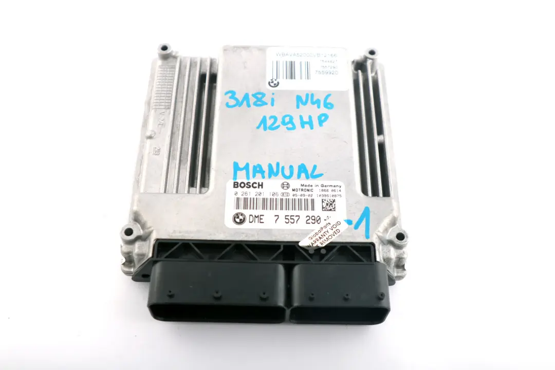 BMW E87 E90 118i 318i N46 129HP ECU KIT DME CAS2 + Key Manual - SKU 7557290-1 - Part number 7557290