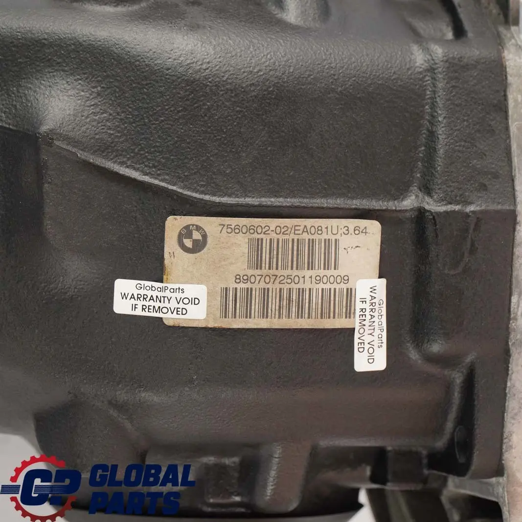 BMW E60 525i 530i N52 N52N N53 Hinteres Differential Diff 3,64 GARANTIE - SKU 7560602 - Teilenummer 7560602