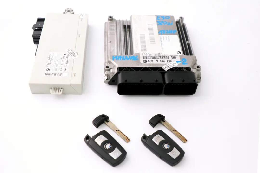 BMW E90 320si 173PS N45 motor ECU Kit DME CAS2 2 Schlüssel Handbuch - SKU 7560955-2 - Teilenummer 7560955