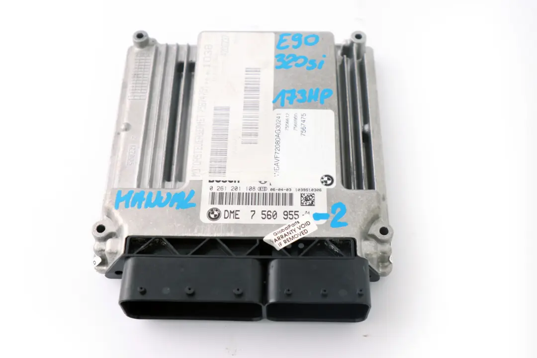 BMW E90 320si 173HP N45 Moteur essence ECU Kit DME CAS2 2 Manuel clés - SKU 7560955-2 - Numéro de pièce 7560955