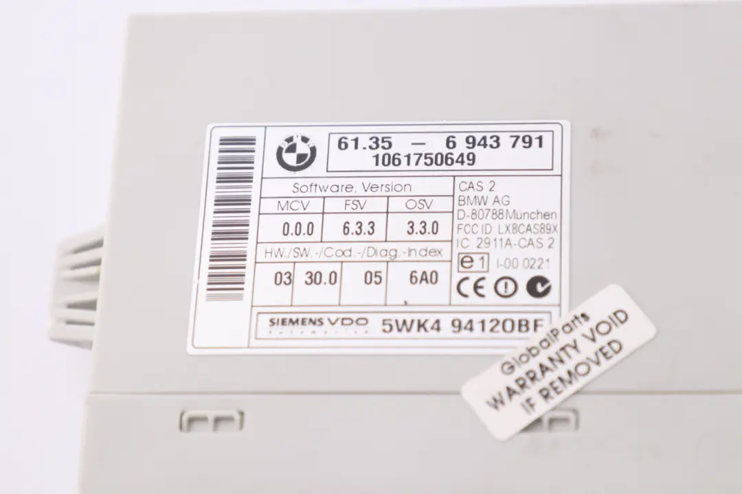 320si 173PS N45 motor ECU Kit DME CAS2 2 Schlüssel Handbuch für BMW E90 mit Teilenummer 7560955 BMW E90 320si 173PS N45 motor ECU Kit DME CAS2 2 Schlüssel Handbuch - SKU 7560955-2 - Teilenummer 7560955