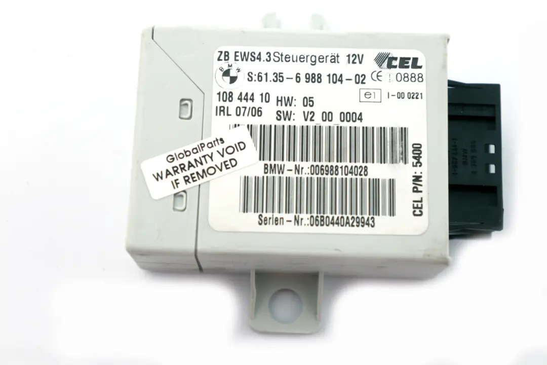 M54 231HP Steuergerät EWS3 + Schlüssel Automatik für BMW X3 er E83 3.0i mit Teilenummer 7561380 BMW X3 er E83 3.0i M54 231HP Steuergerät EWS3 + Schlüssel Automatik - SKU 7561380-1 - Teilenummer 7561380