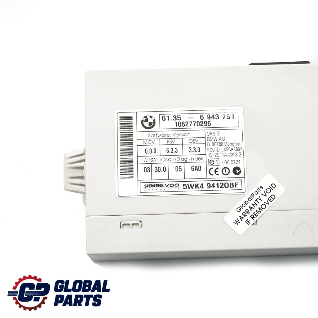 BMW E60 E90 325i 525i N52 218PS Steuergerät DME CAS2 + Schlüssl Automa - SKU 7561684-4 - Teilenummer 7561684