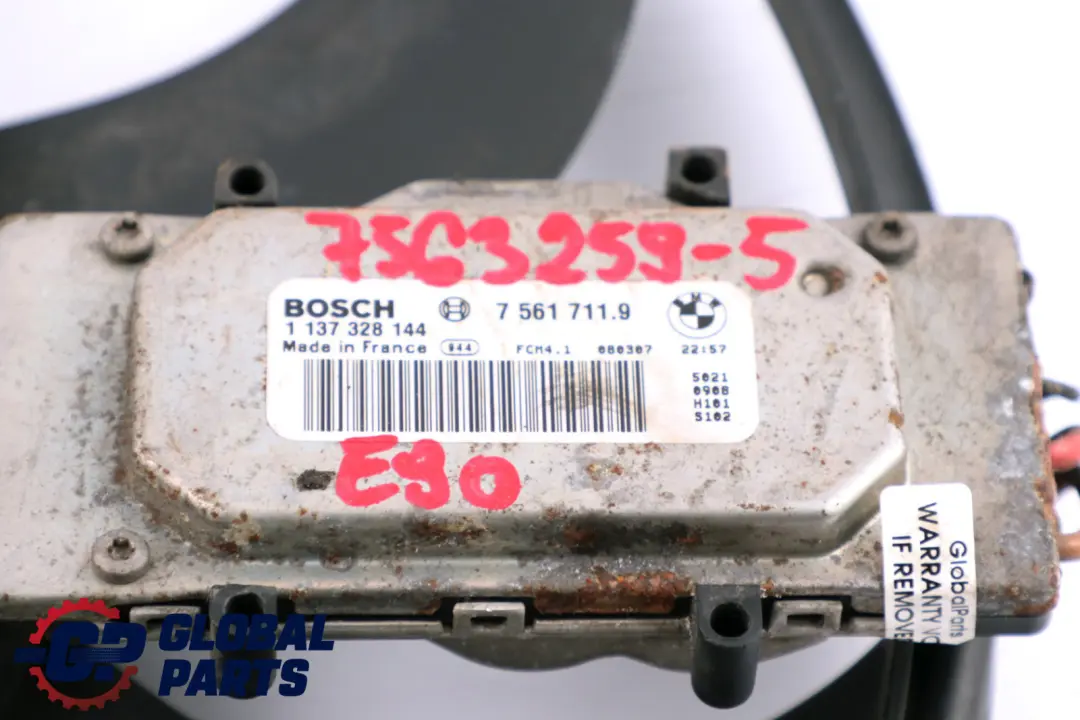 BMW E81 E87 E90 E91 Petrol Electric Motor Fan Engine Cooling Radiator 7561711 - SKU 7563259-5 - Part number 7563259