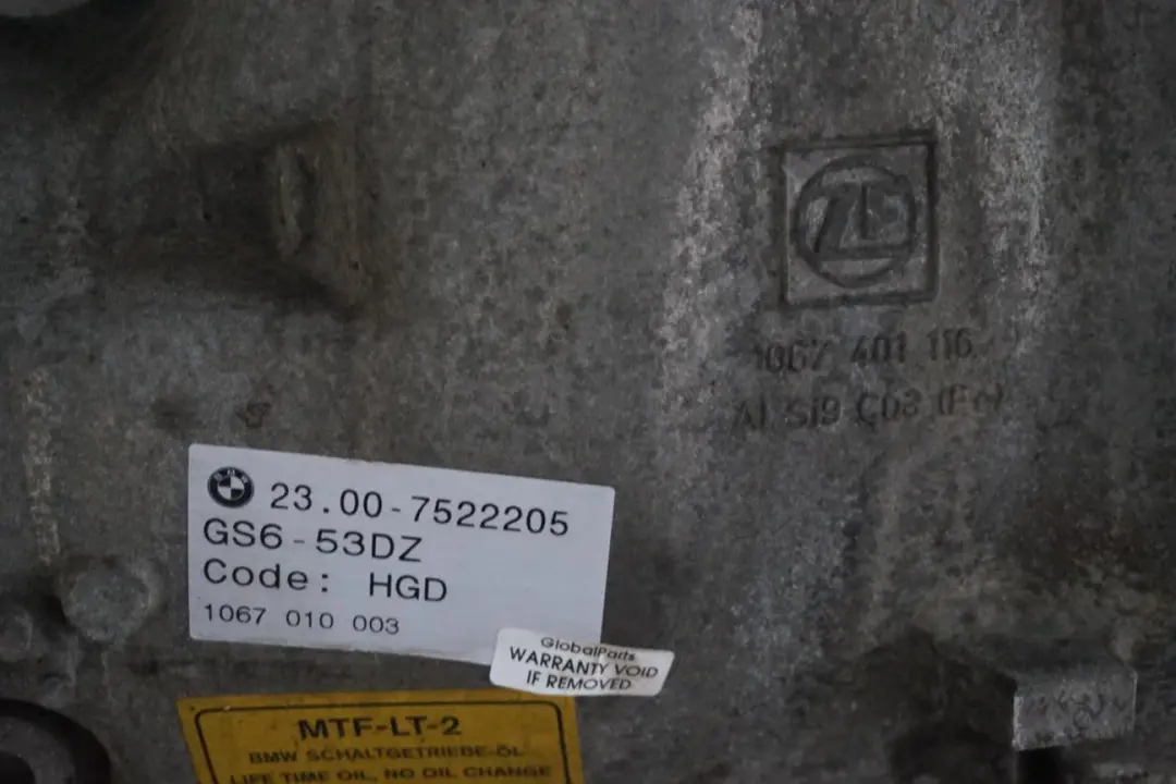 cambio manuale a 6 velocità GS6-53DZ G003 GARANZIA per BMW E60 E61 525d 530d con numero di parte 7522205 BMW E60 E61 525d 530d cambio manuale a 6 velocità GS6-53DZ G003 GARANZIA - SKU 7565218-1 - Numero di parte 7522205