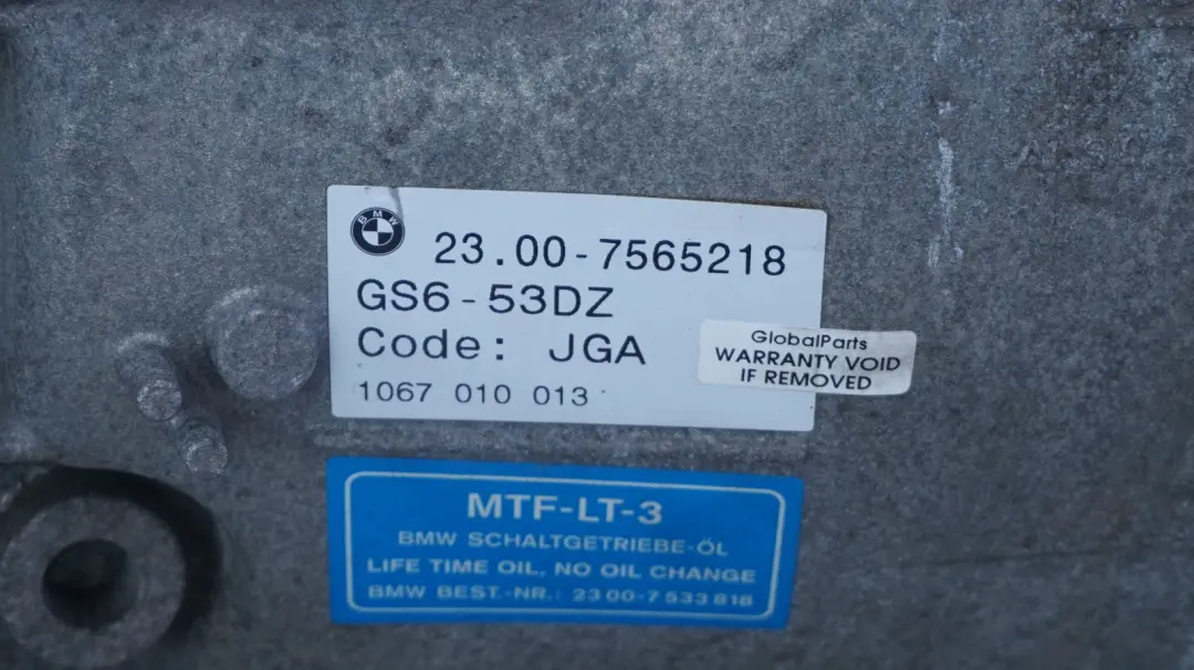 BMW E60 E61 525d 530d M57N M57N2 6 Rayon Boite de Vitesse G013 GS6-53DZ GARANTIE - SKU 7565218 - Numéro de pièce 7565218