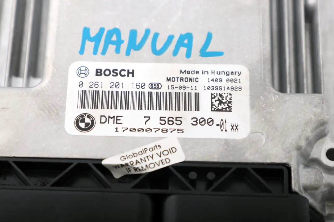 N46 118i 318i 120i 320i ECU DME Unit? controllo motore per BMW E87 E90 E91 con numero di parte 7565300 BMW E87 E90 E91 N46 118i 318i 120i 320i ECU DME Unit? controllo motore - SKU 7565300-5 - Numero di parte 7565300