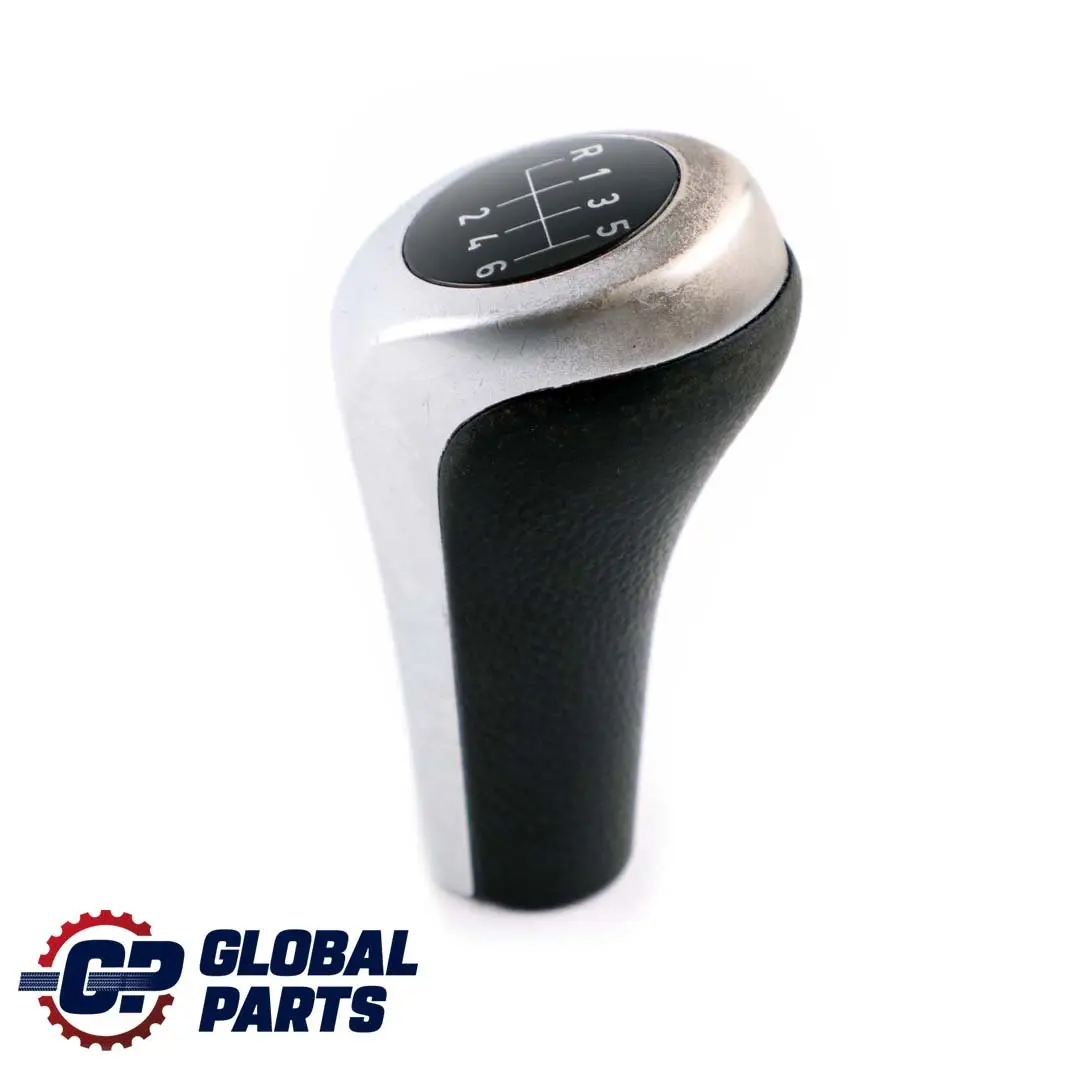 Leather Gear Shift Knob 6 Gear Perlglanz Chrome to BMW 1 3 X3 Series 3 E84 E87 E90 with Part number 7566267 BMW 1 3 X3 Series 3 E84 E87 E90 Leather Gear Shift Knob 6 Gear Perlglanz Chrome - SKU 7566267-3 - Part number 7566267