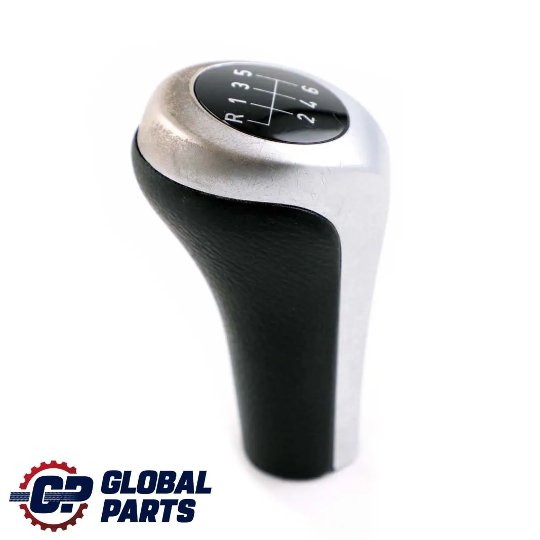 Leather Gear Shift Knob 6 Gear Perlglanz Chrome to BMW 1 3 X3 Series 3 E84 E87 E90 with Part number 7566267 BMW 1 3 X3 Series 3 E84 E87 E90 Leather Gear Shift Knob 6 Gear Perlglanz Chrome - SKU 7566267-3 - Part number 7566267