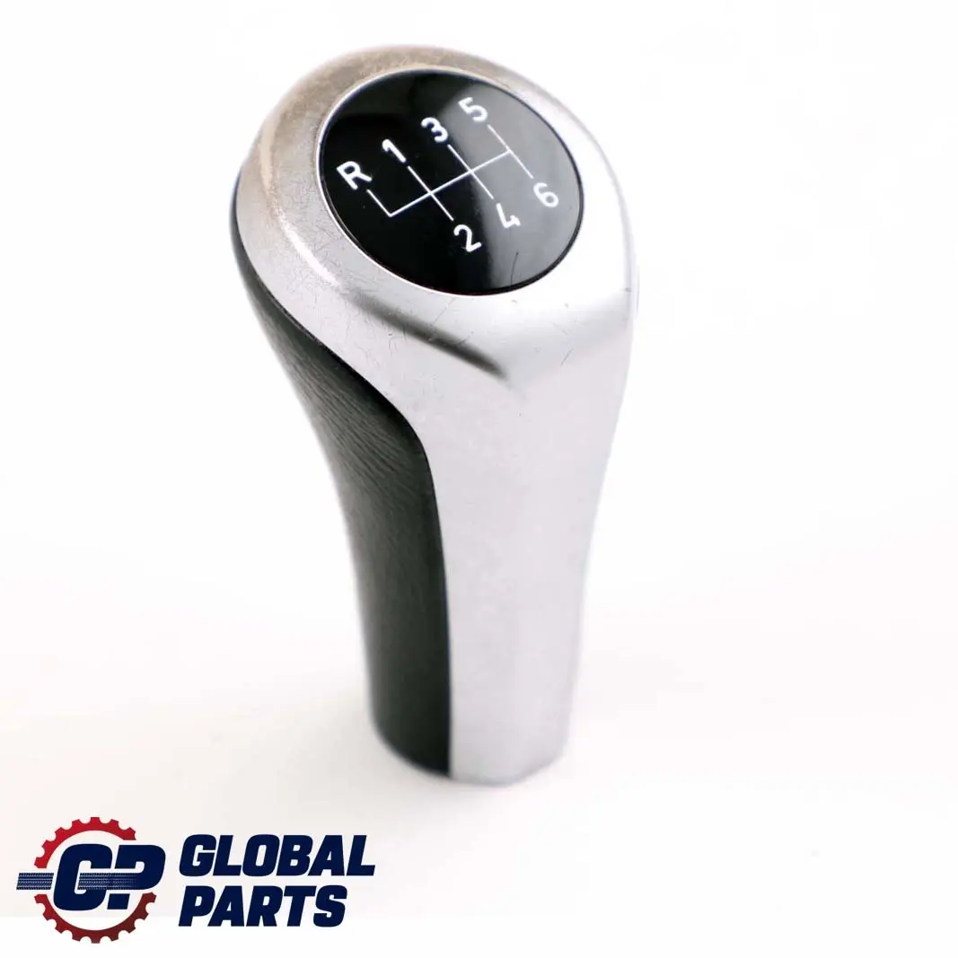 Leather Gear Shift Knob 6 Gear Perlglanz Chrome to BMW 1 3 X3 Series 3 E84 E87 E90 with Part number 7566267 BMW 1 3 X3 Series 3 E84 E87 E90 Leather Gear Shift Knob 6 Gear Perlglanz Chrome - SKU 7566267-3 - Part number 7566267