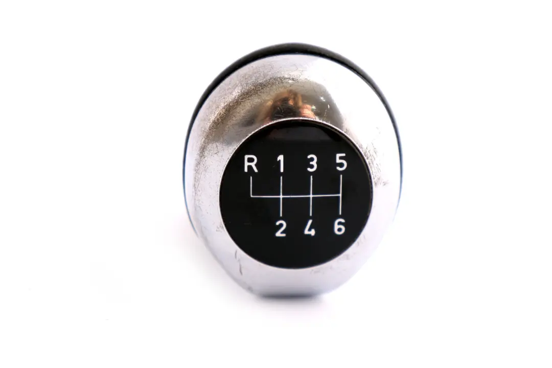 BMW 1 3 X3 Series 4 E84 E87 E90 Leather Gear Shift Knob 6 Gear Perlglanz Chrome - SKU 7566267-4 - Part number 7566267