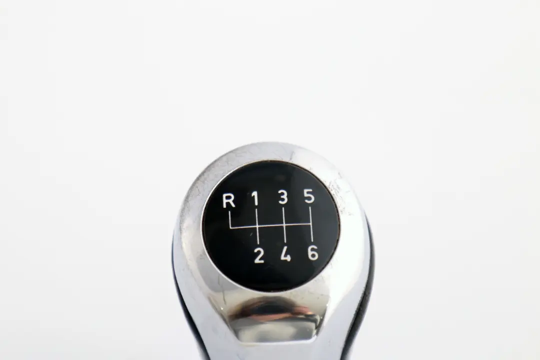 BMW 1 3 X3 Series 4 E84 E87 E90 Leather Gear Shift Knob 6 Gear Perlglanz Chrome - SKU 7566267-4 - Part number 7566267
