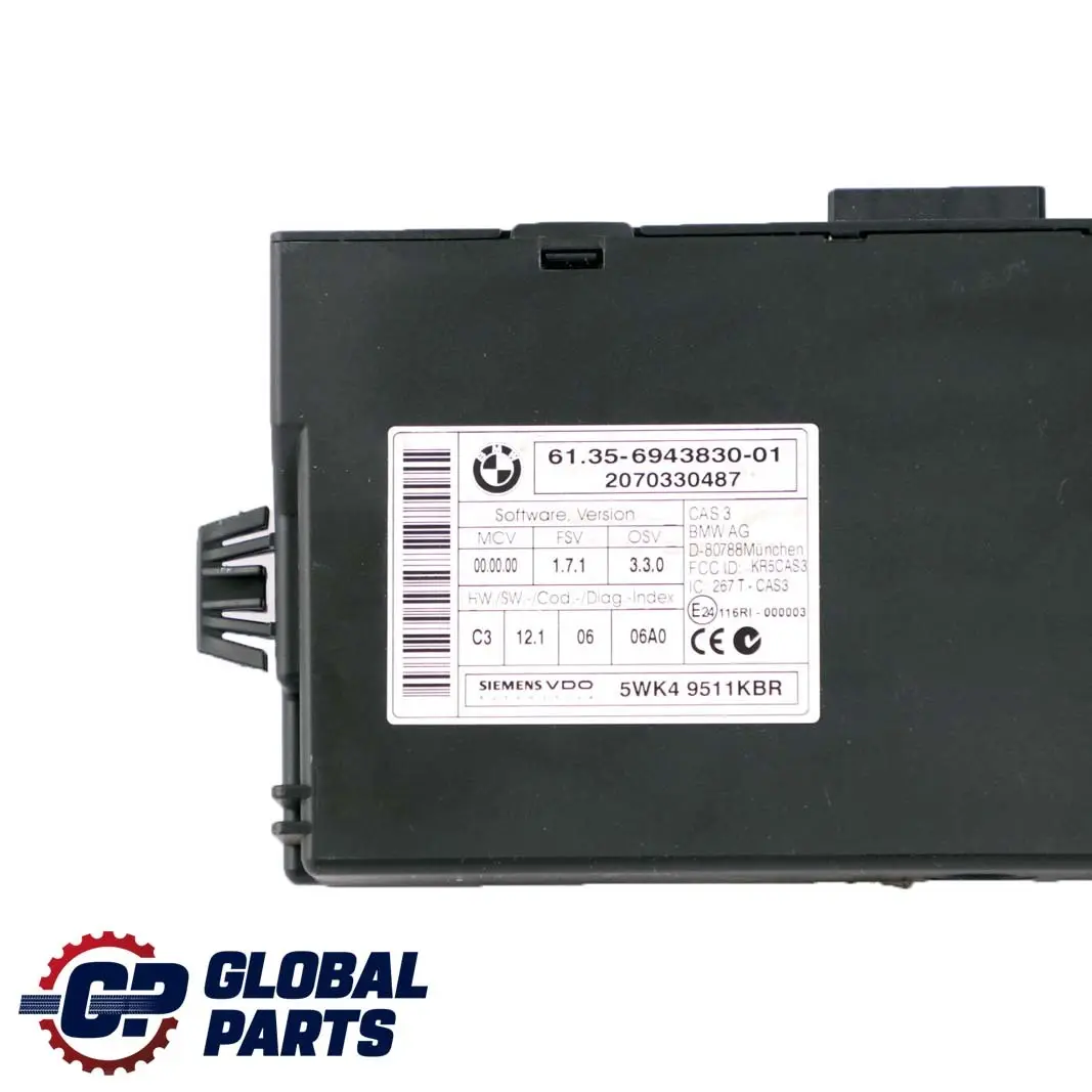 BMW E87 130i N52 265HP Engine ECU Kit DME + CAS3 + 2 Keys Manual - SKU 7567178-5 - Part number 7567178