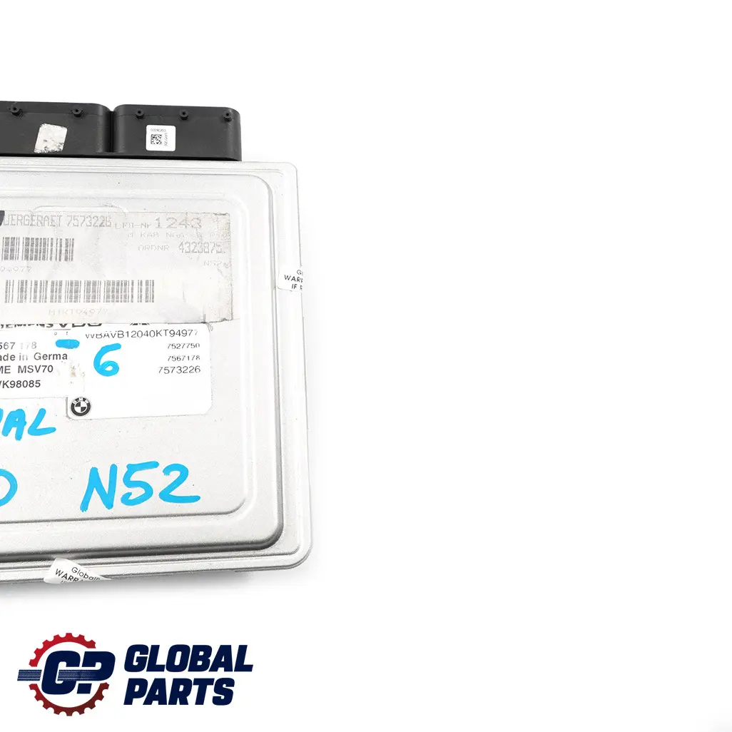 N52 ECU Engine Control Unit DME Manual to BMW E60 E65 E85 E90 E91 Petrol with Part number 7567178 BMW E60 E65 E85 E90 E91 Petrol N52 ECU Engine Control Unit DME Manual - SKU 7567178-6 - Part number 7567178