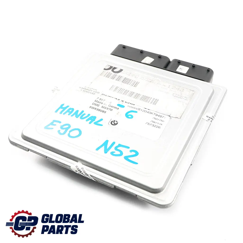 N52 ECU Engine Control Unit DME Manual to BMW E60 E65 E85 E90 E91 Petrol with Part number 7567178 BMW E60 E65 E85 E90 E91 Petrol N52 ECU Engine Control Unit DME Manual - SKU 7567178-6 - Part number 7567178