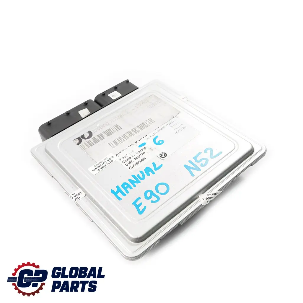 N52 ECU Engine Control Unit DME Manual to BMW E60 E65 E85 E90 E91 Petrol with Part number 7567178 BMW E60 E65 E85 E90 E91 Petrol N52 ECU Engine Control Unit DME Manual - SKU 7567178-6 - Part number 7567178