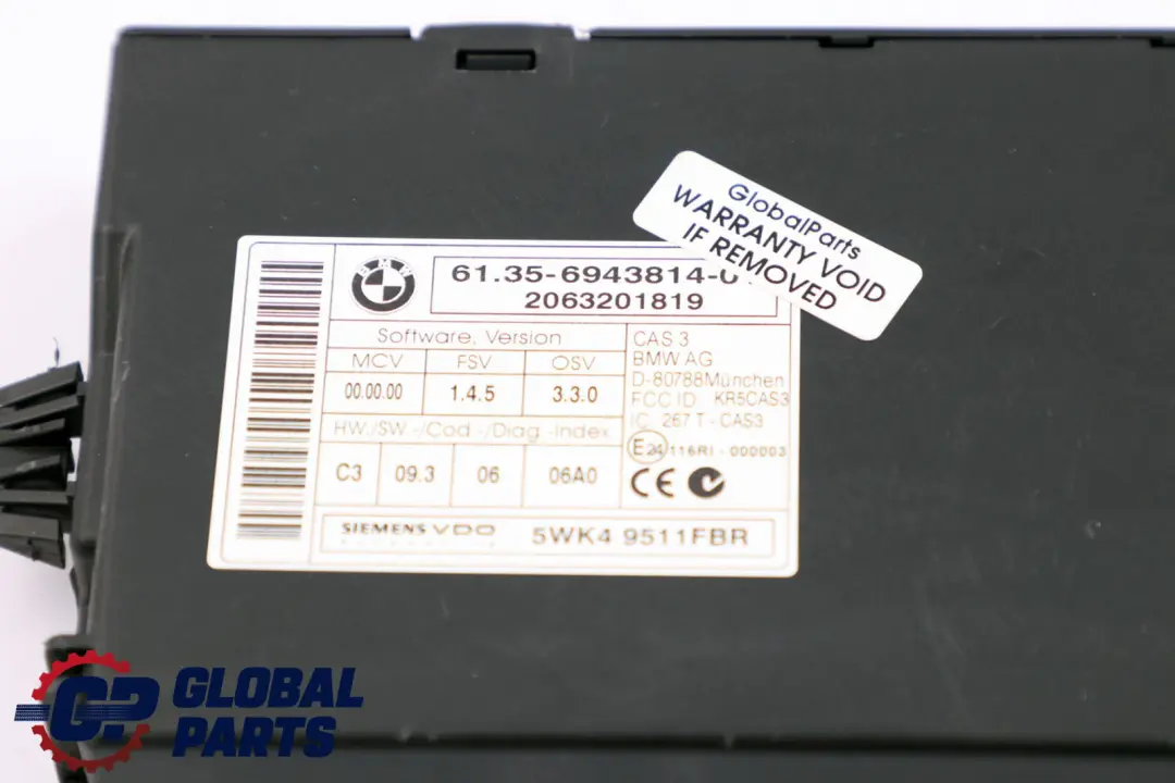 BMW 3 Series E90 E91 E92 325i N52N 218HP ECU Kit DME CAS3 Key Manual - SKU 7567362-2 - Part number 7567362