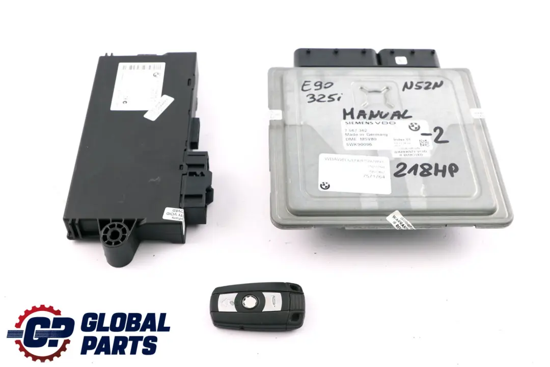 N52N 218HP ECU Kit DME CAS3 Clave Manual para BMW E90 E91 E92 325i con número de pieza 7567362 BMW E90 E91 E92 325i N52N 218HP ECU Kit DME CAS3 Clave Manual - SKU 7567362-2 - Número de pieza 7567362