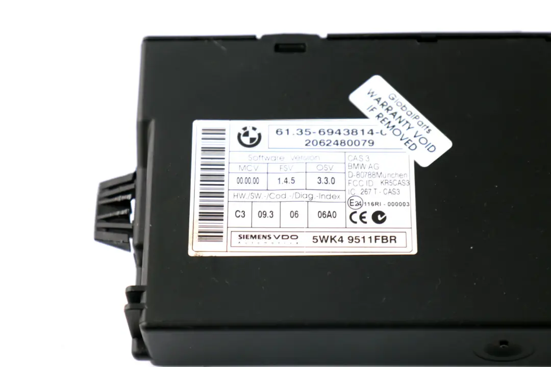 BMW 3 Series E92 N52N 325i 218HP ECU Kit DME CAS3 + Key Manual - SKU 7567362-3 - Part number 7567362