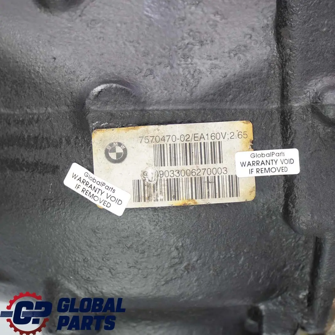 BMW E60 E61 LCI 530d M57N2 Rear Differential Diff 2,65 Ratio WARRANTY - SKU 7570471 - Part number 7570470