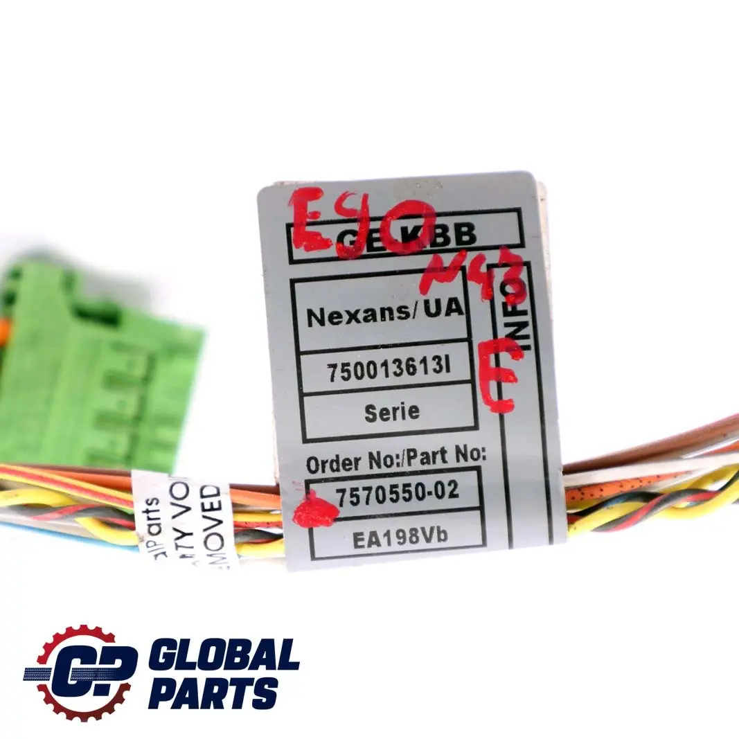 Gearbox Wiring Harness BMW E81 E87 E90 E91 N43 Loom Cable 7570550 to Manual with Part number 12517570550 Manual Gearbox Wiring Harness BMW E81 E87 E90 E91 N43 Loom Cable 7570550 - SKU RHD-7570550 - Part number 12517570550