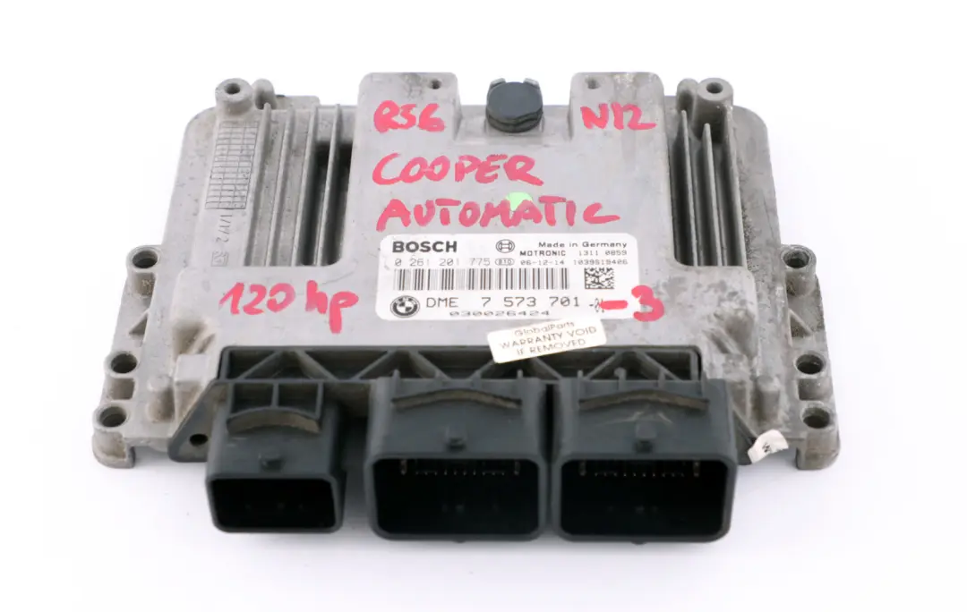 BMW Mini Cooper R55 R56 N12 Petrol Engine ECU Kit DME CAS3 Key Automatic - SKU 7573701-3 - Part number 7573701